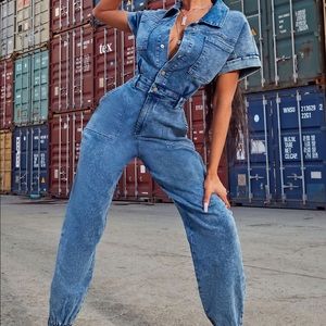 Daniela Denim Jumpsuit - Fashion Nova